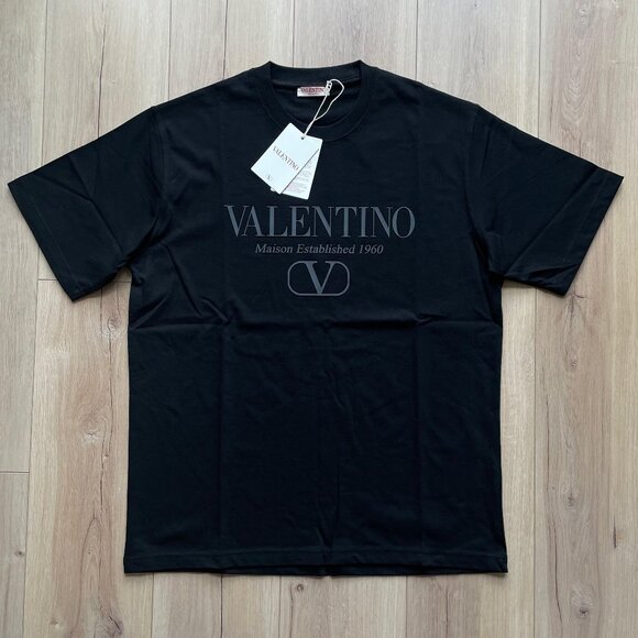 Valentino Other - XXL RELAXED FIT VALENTINO MEN`S BLACK COTTON T-SHIRT CREW NECK SHORT SLEEVE
